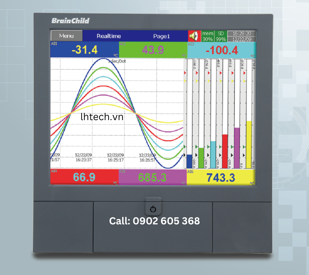 PR30 thiết bị ghi dữ liệu Paperless recorder- Brainchild