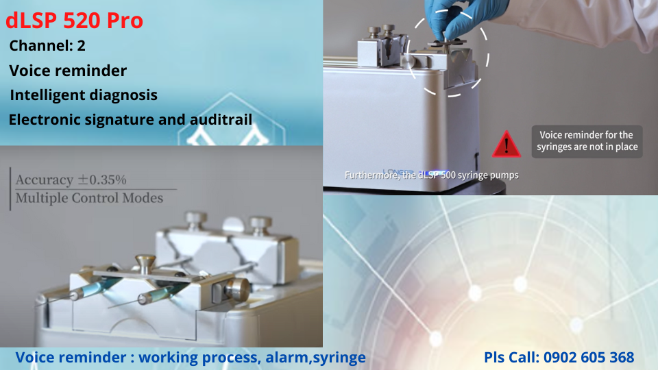 Thiết bị định lượng dLSP 520 Pro LongerPump với 2 đầu hút