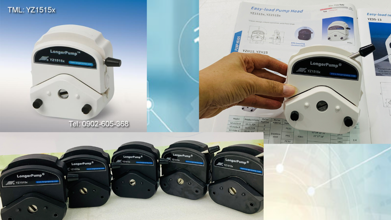 Cách lắp đầu bơm nhu động YZ1515X & YZ2515X