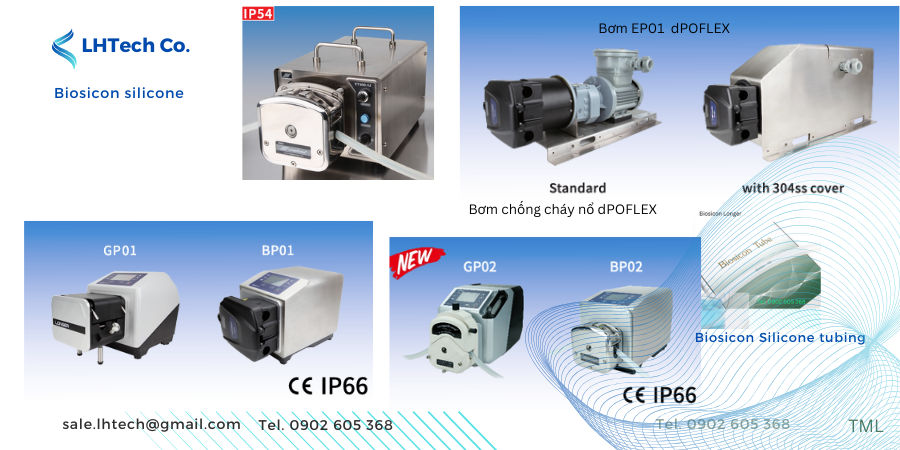 Bơm nhu động tương thích với ống Biosicon Silicone 187# Longer