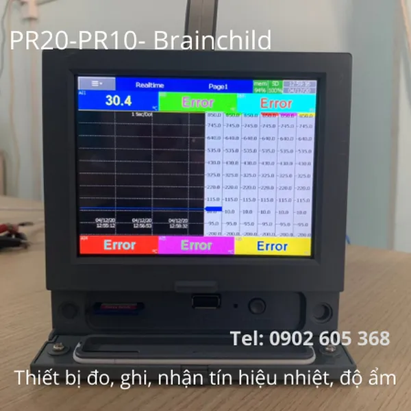 Hướng dẫn thiết lập bộ ghi dữ liệu nhiệt- BrainChild