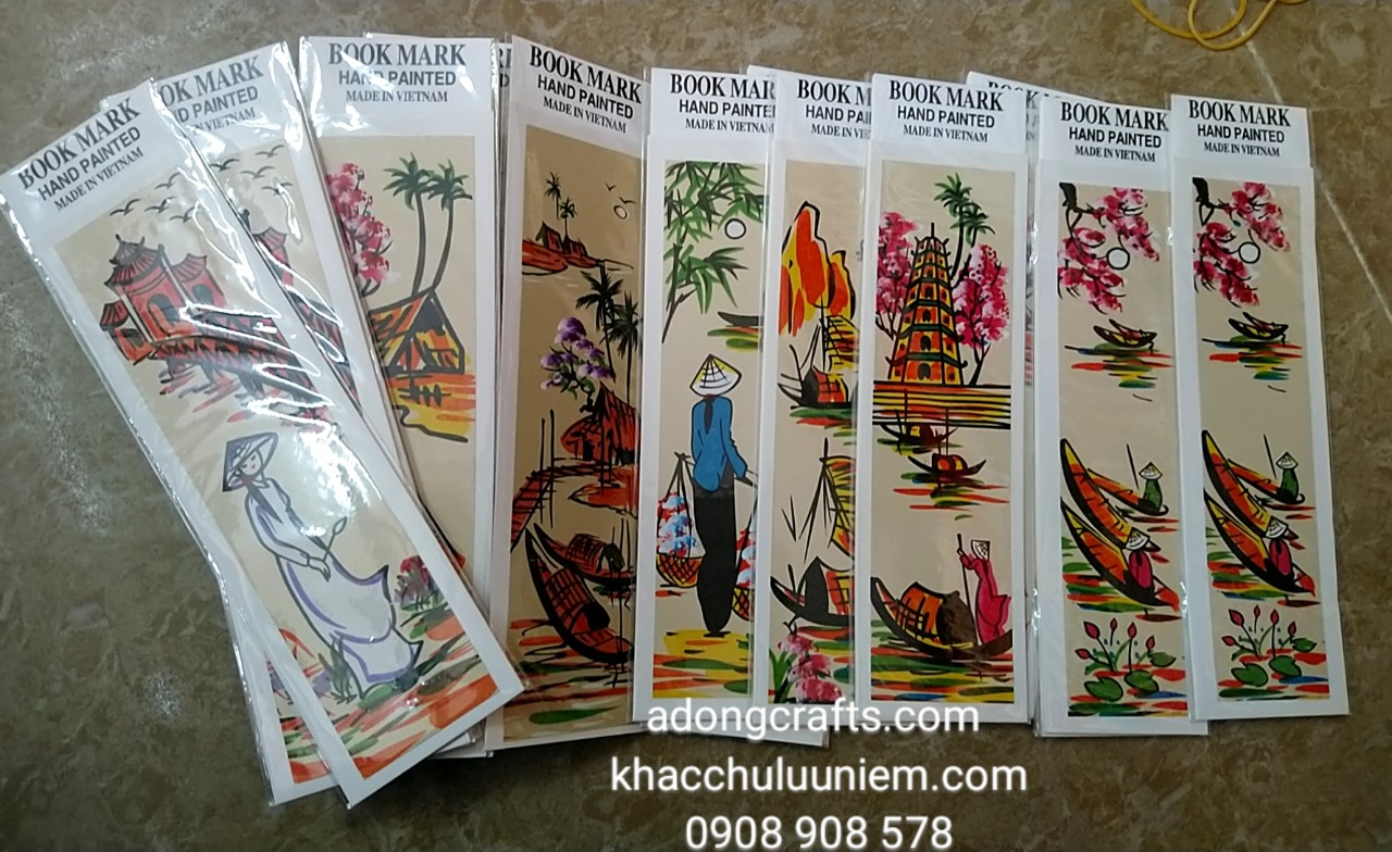 Bookmark giấy thư pháp. Đánh dấu trang sách giấy thư pháp