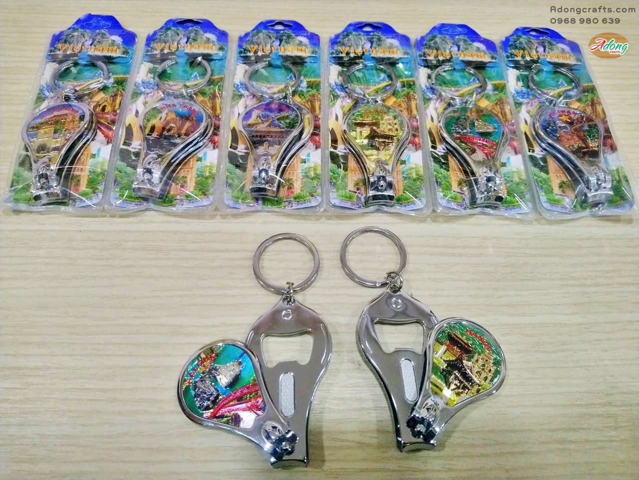 Móc khóa bấm móng, dũa móng có đồ khui nắp chai bằng kim loại - Hình địa danh - Quà Tặng Lưu Niệm Việt Nam