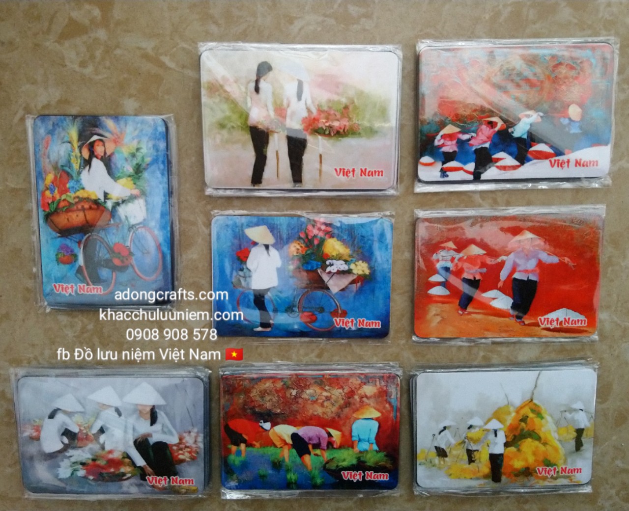 Magnet hit nam châm giấy dẻo hình cô gái Việt Nam