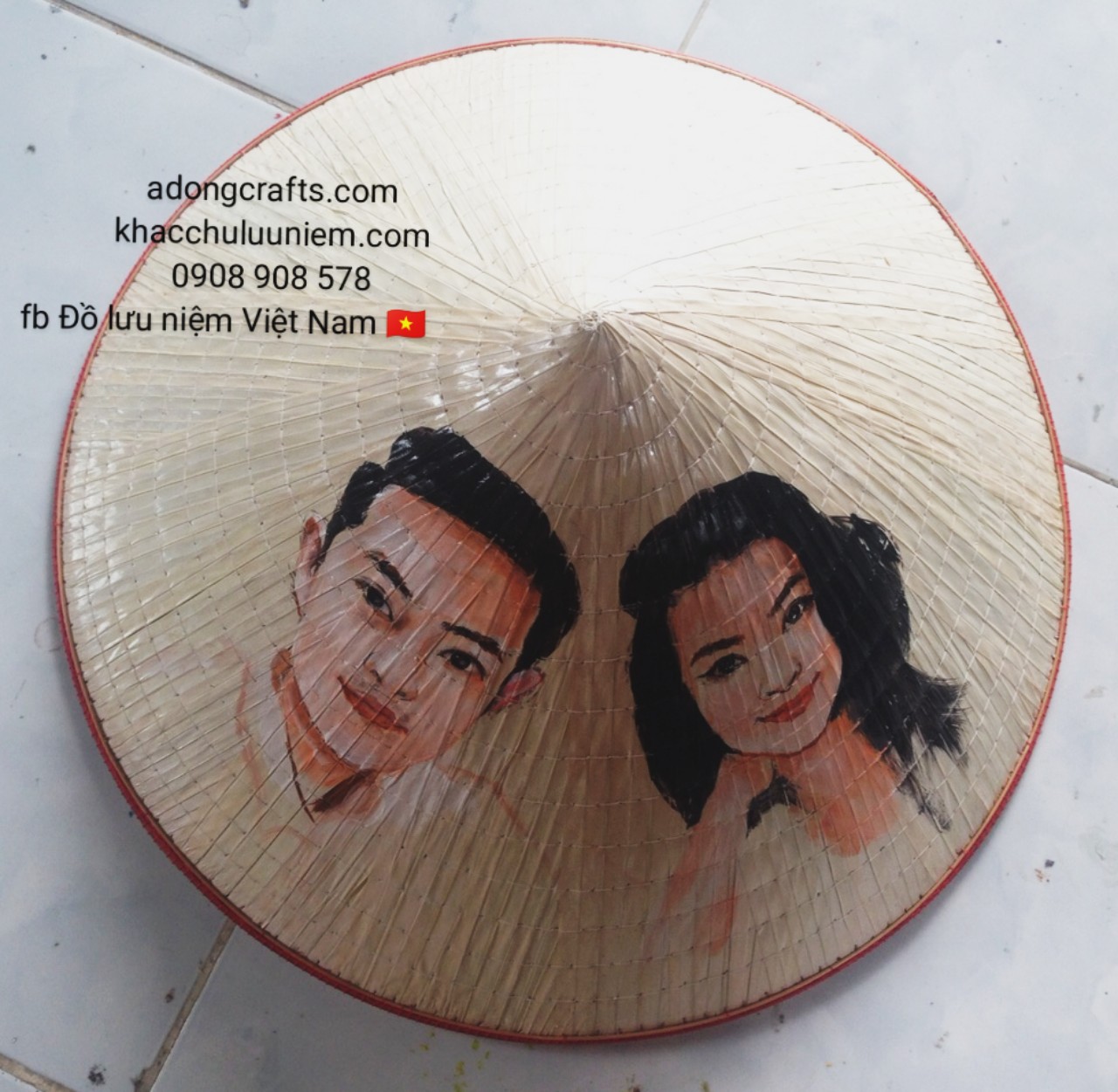 Nón lá ve hinh theo yeu cau chan dung