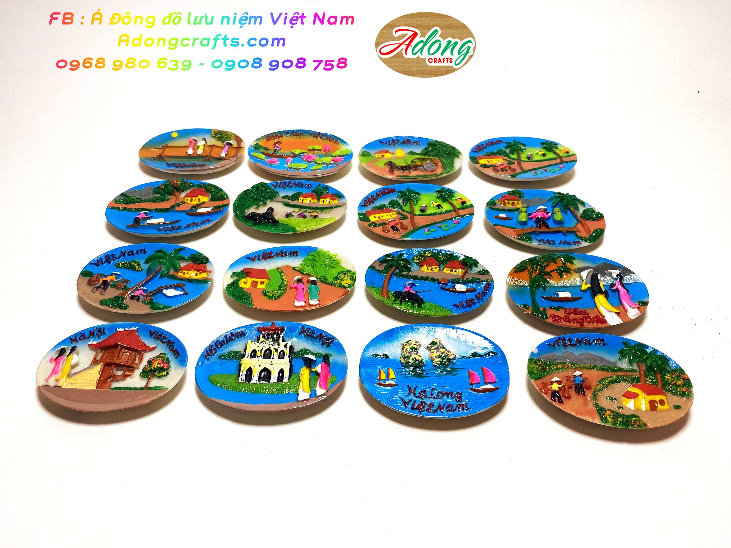 magnet nam cham trang tri dia danh dong que viet nam
