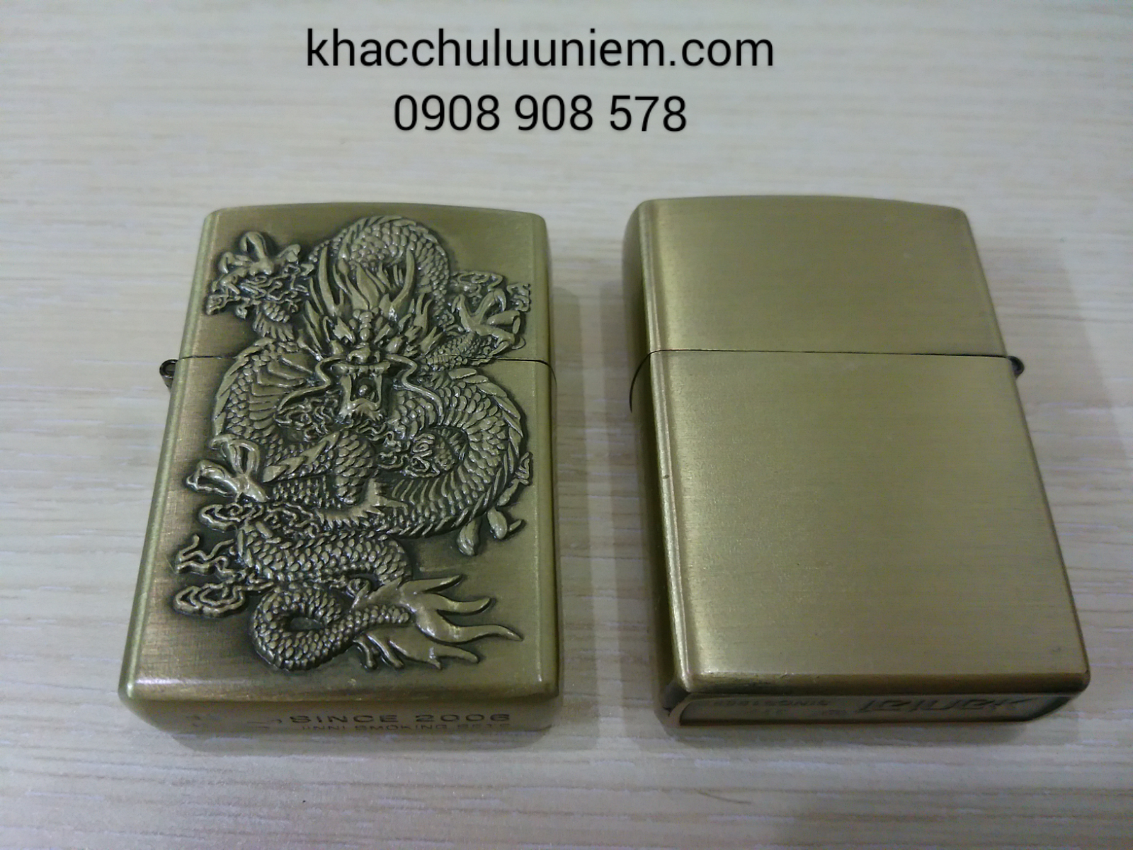 Quet zippo hinh rong phong khac chu