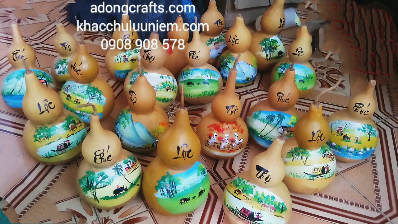 bầu hồ lô vẽ phong cảnh viet nam