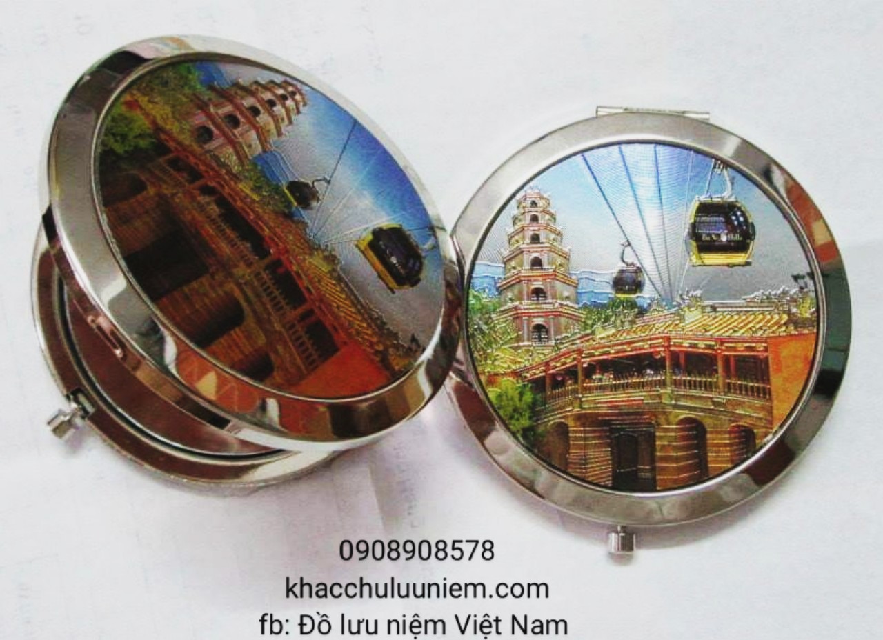 guong luu niem trang tri bo tui