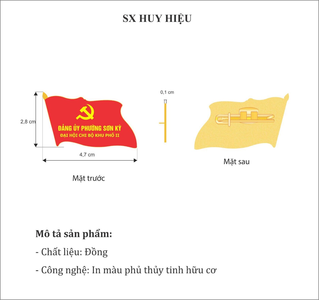 nhan san xuat huy hieu theo yeu cau