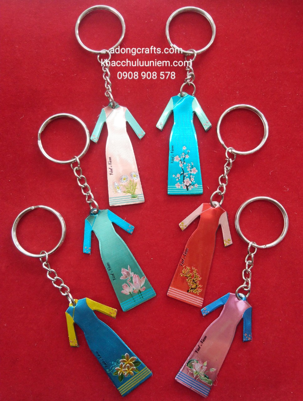 móc khóa hình chiếc áo dài việt nam