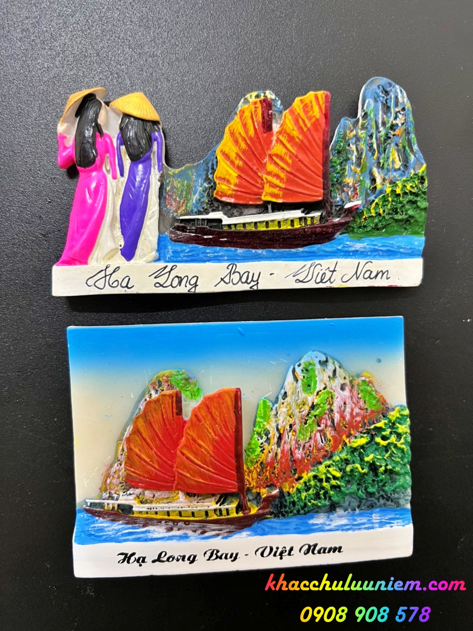 hit nam cham trang tri tu lanh hinh ha long