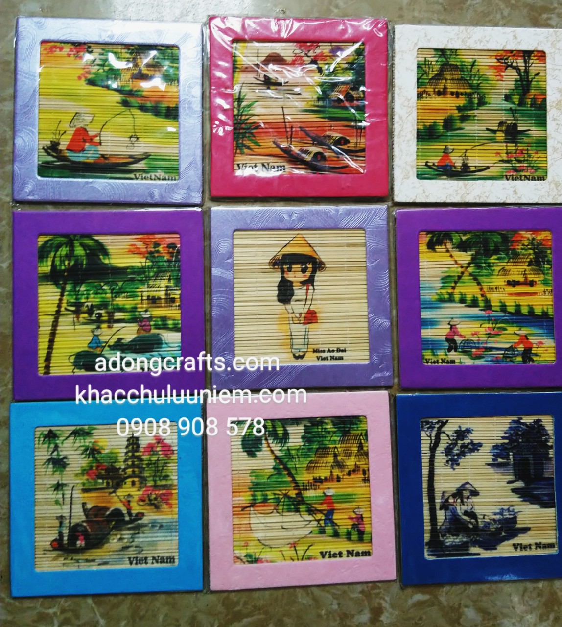 Magnet Hít nam châm dẻo mành tre. Sản phẩm quà du lịch độc đáo Việt Nam. Magnet mành tre được làm bằng các thanh tre ghép lại với nhau với công nghệ in thủ công, hình ảnh về Việt Nam mang nét đặc trưng đẹp phong phú. Giá cả cũng rất mềm phù hợp