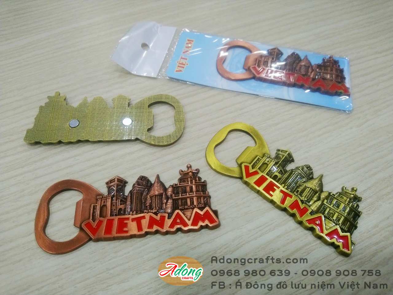 Nam châm khui nắp chai kim loại trang trí tủ lạnh