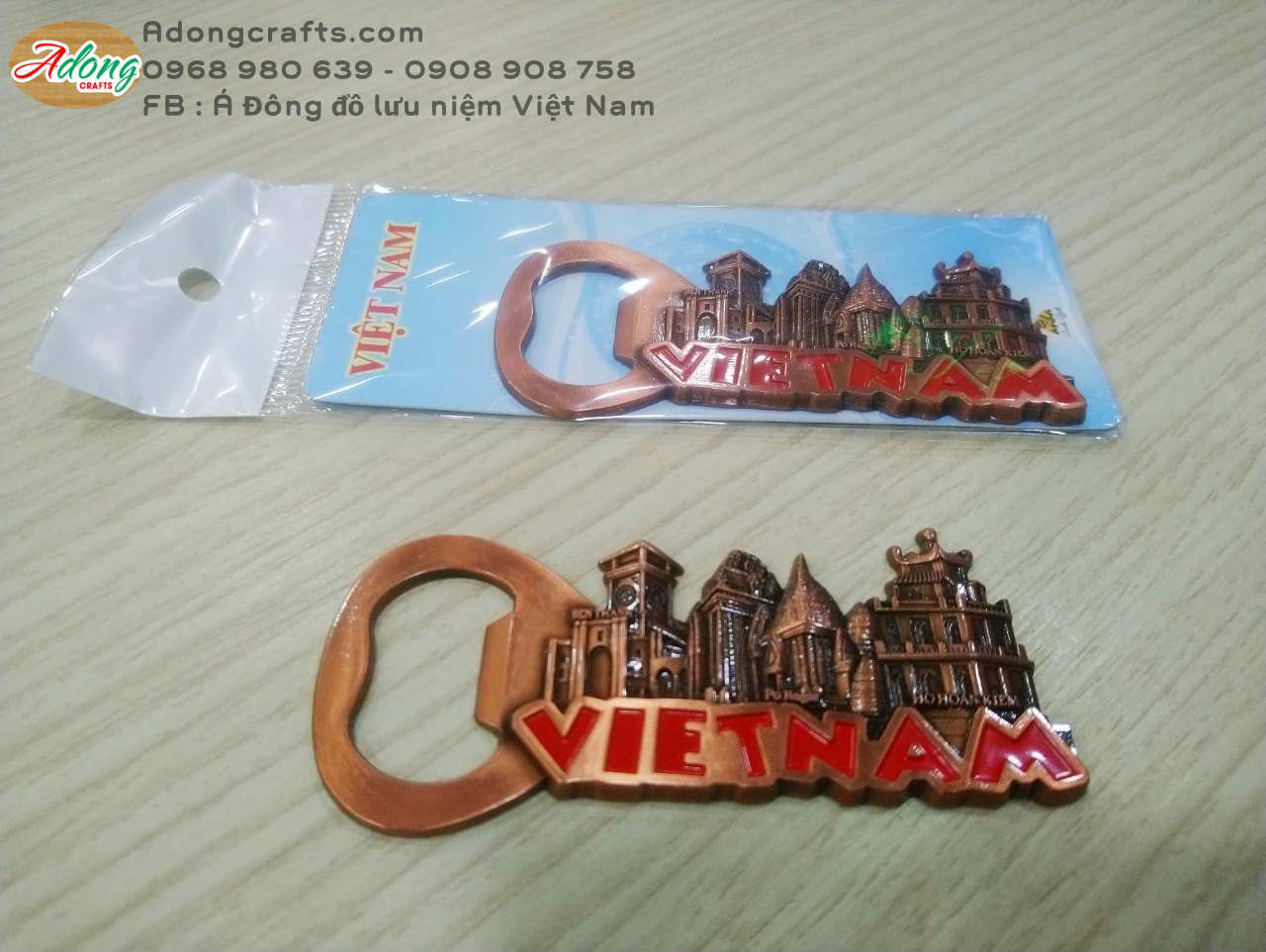 Nam châm khui nắp chai kim loại trang trí tủ lạnh