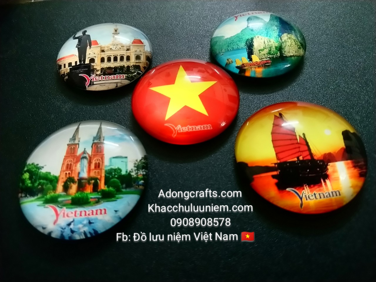 Hít nam châm gắn tủ lạnh hình dia danh thành phố nổi tiếng