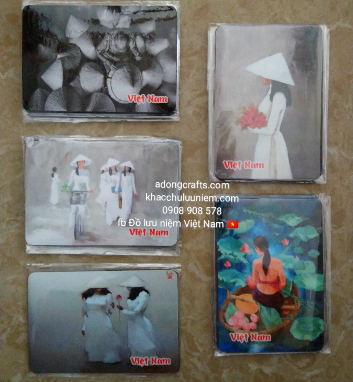 Magnet hit nam châm giấy dẻo hình cô gái Việt Nam