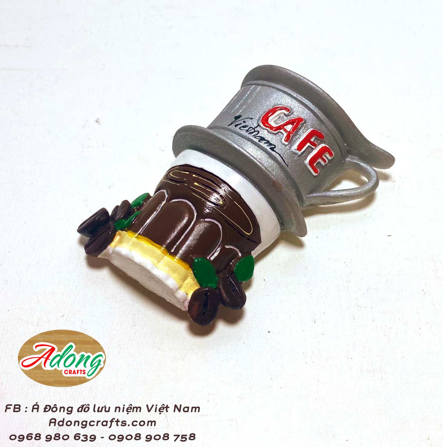 magnet nam cham trang tri tu lanh hinh ca phe viet nam