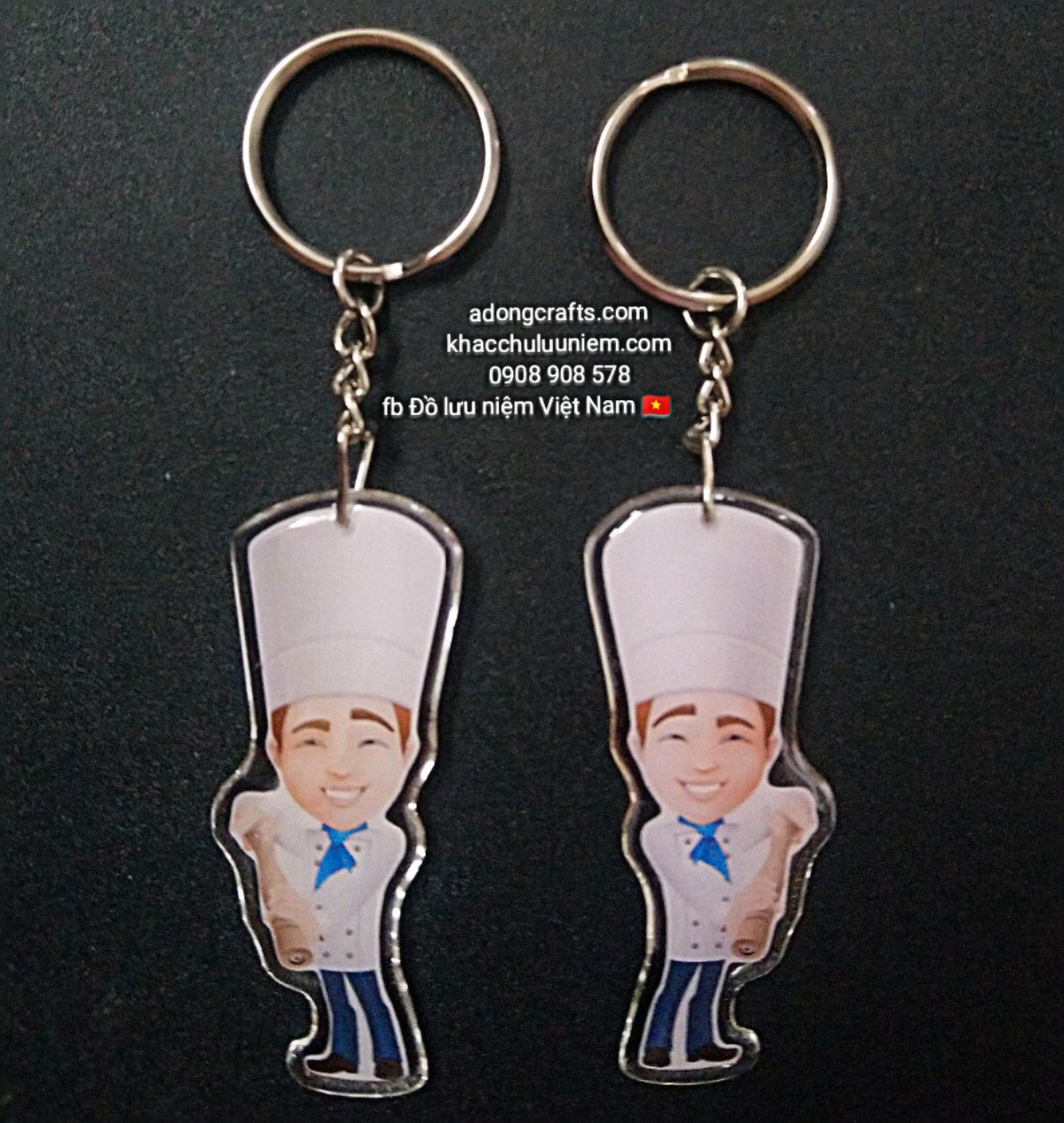móc khóa chibi hình nam đầu bếp