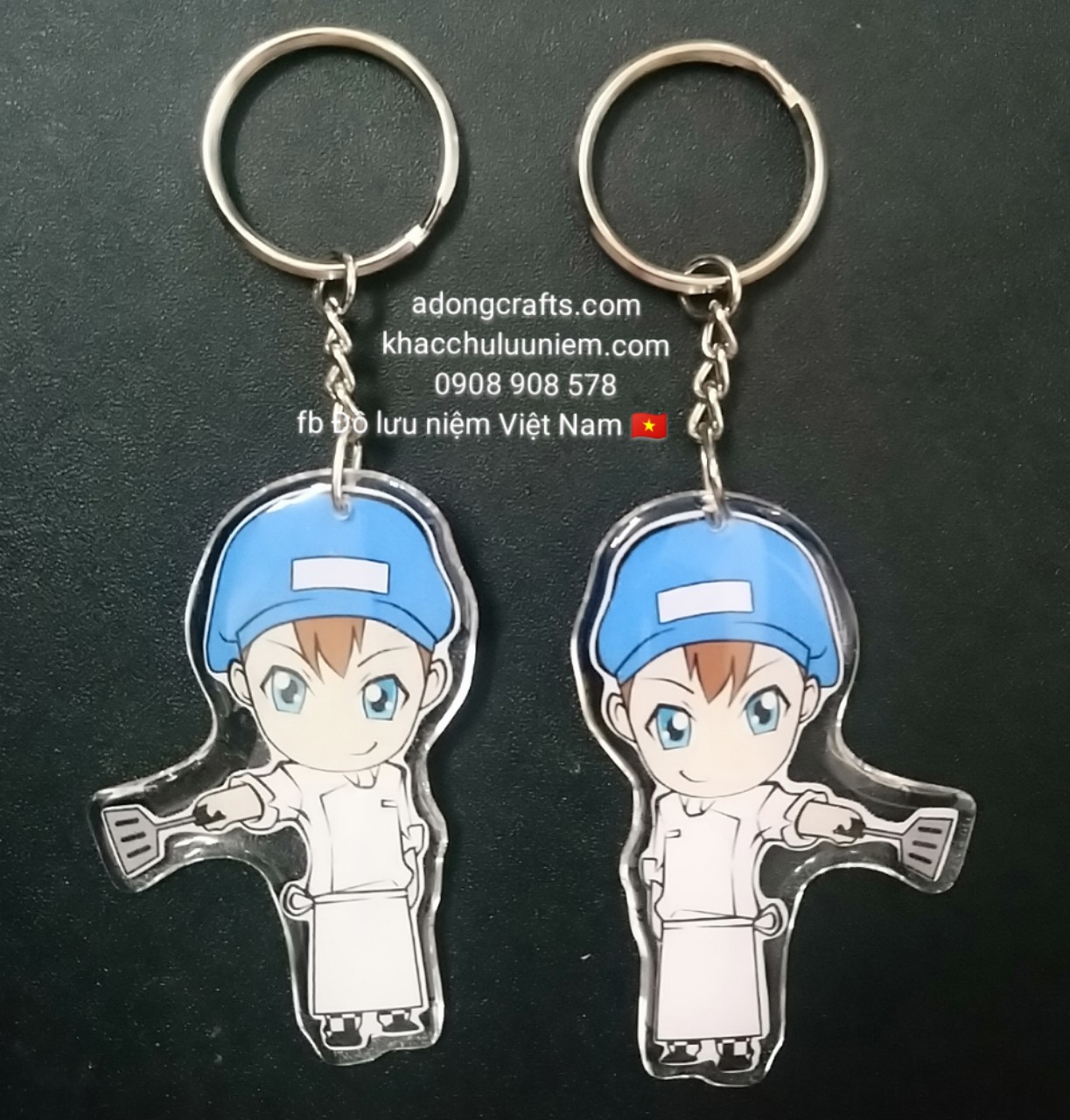 moc khoa chibi nhua lam theo yeu cau so luong it