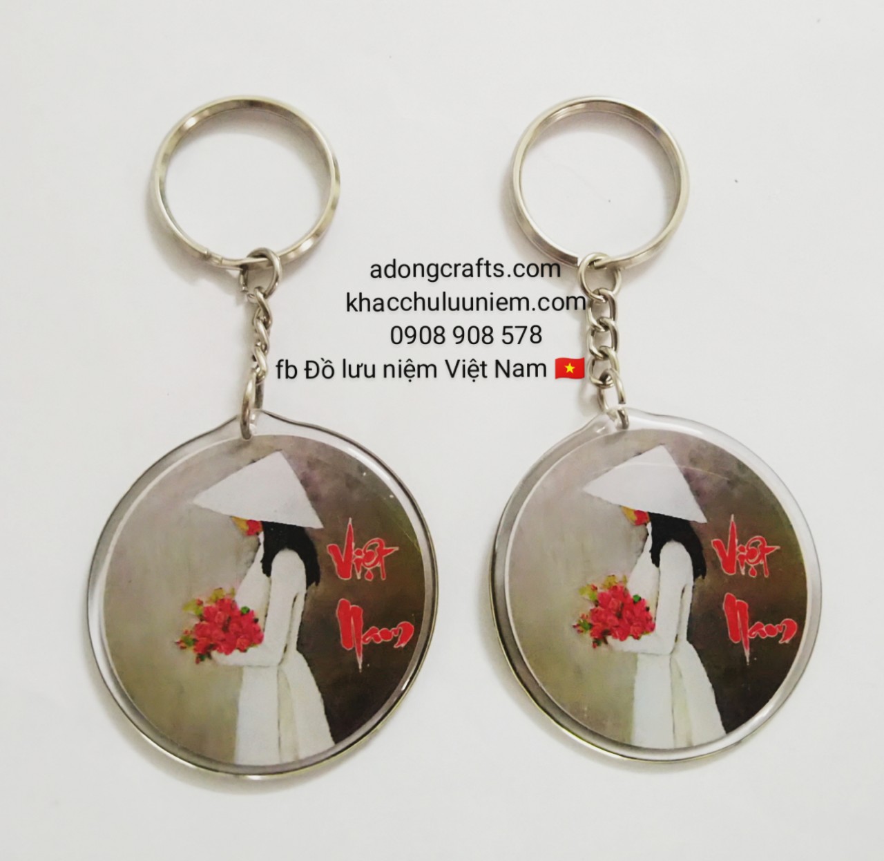 móc khóa cô gái áo dài viet nam doi non la dep lam