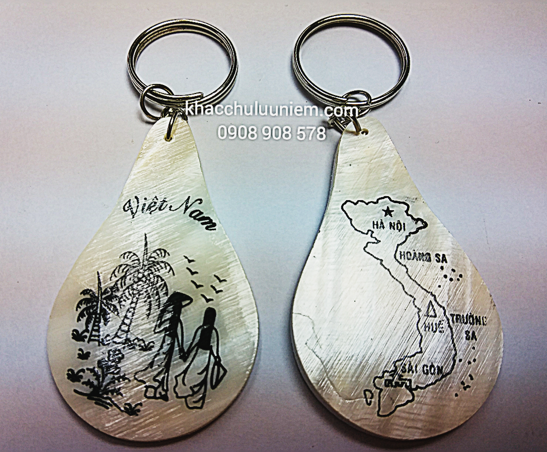 Móc khóa ốc hình giọt nước