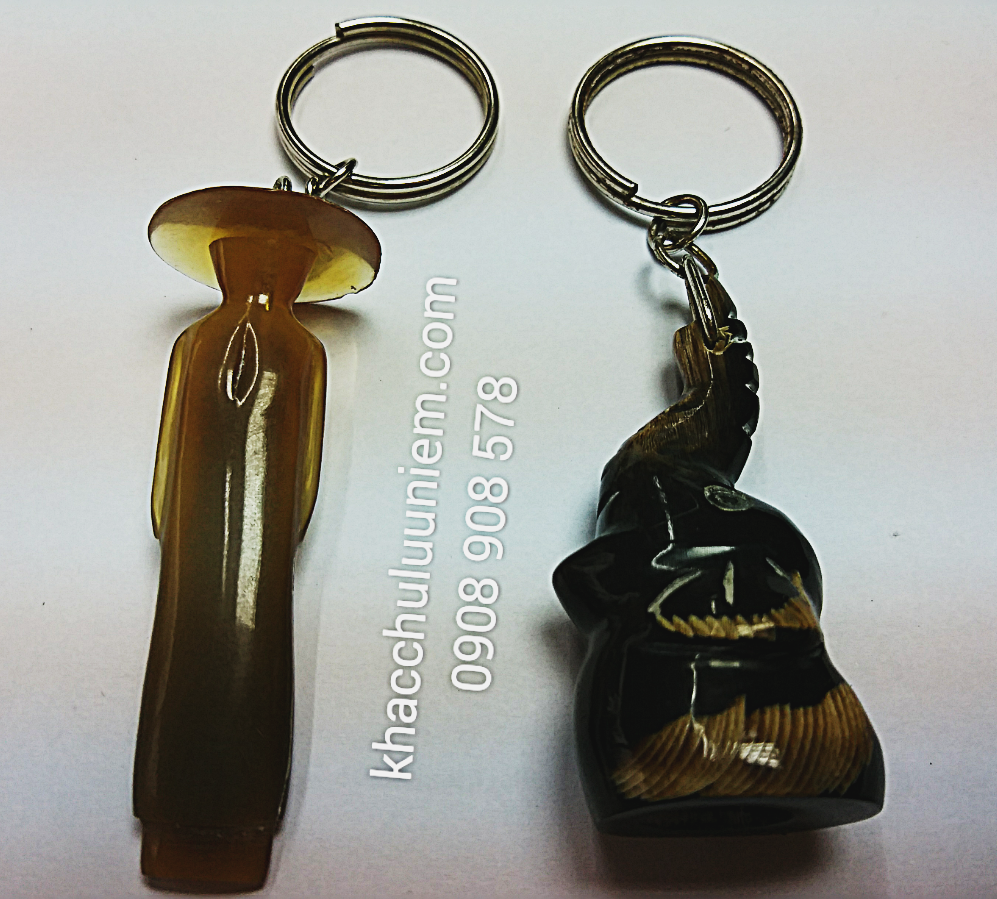 Móc khóa dễ thương nét Việt nam - chất liệu sừng