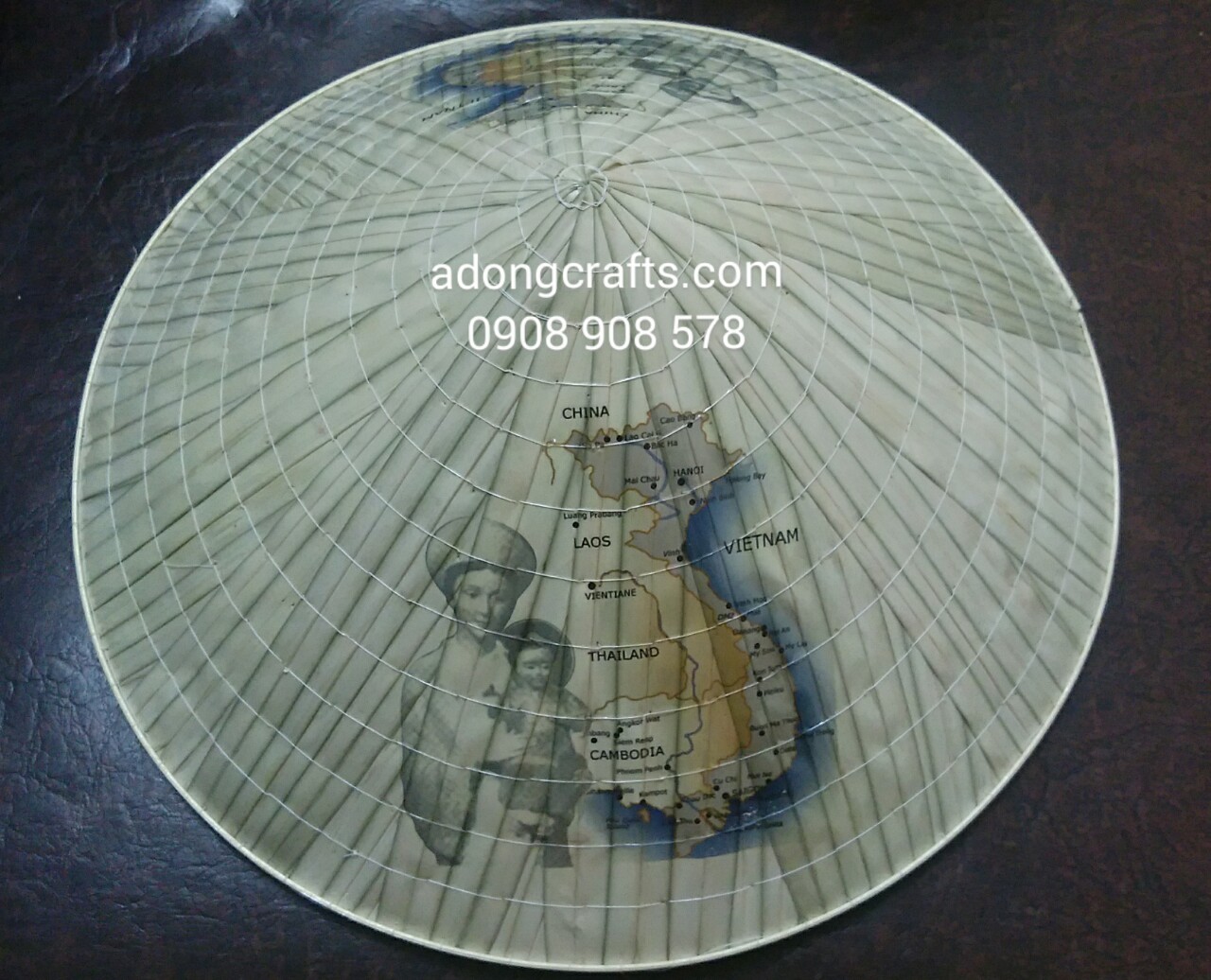 Nón la in hinh duc chua duc me ban do viet nam theo yeu cau