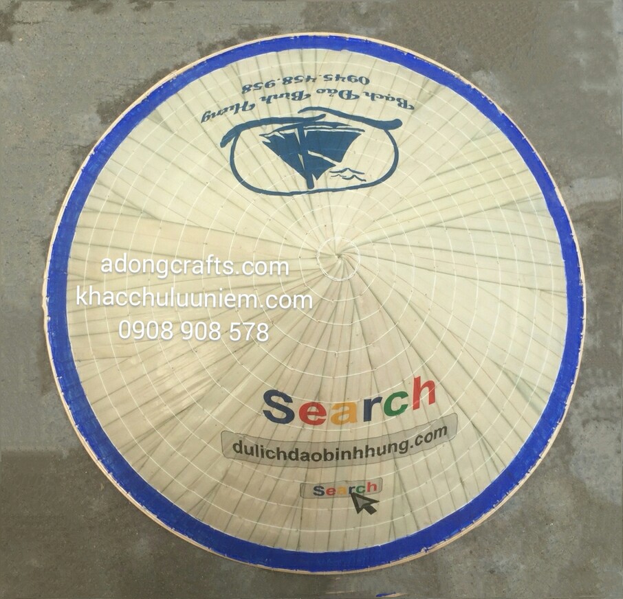 Nón lá in hình logo công ty du lịch