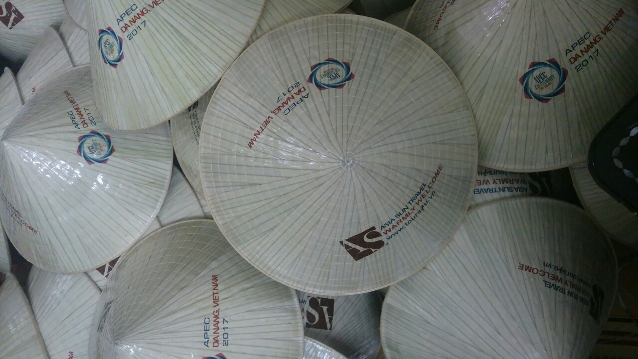 Nón lá in logo trong trương trinh sự kien apec 2017
