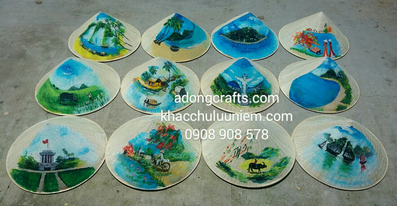 non lá viet nam ve tranh phong canh