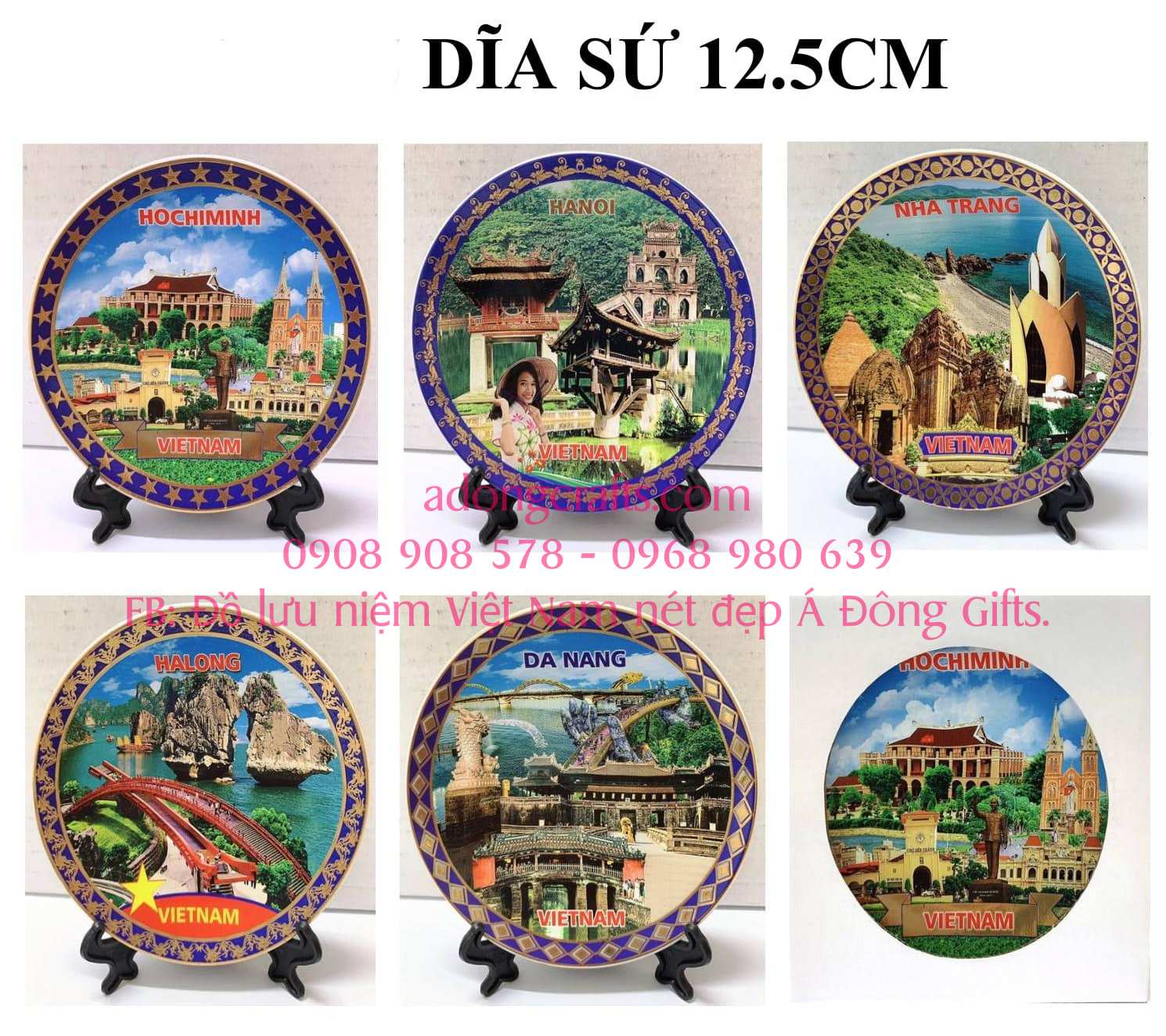đĩa sứ quà tặng lưu niệm việt nam