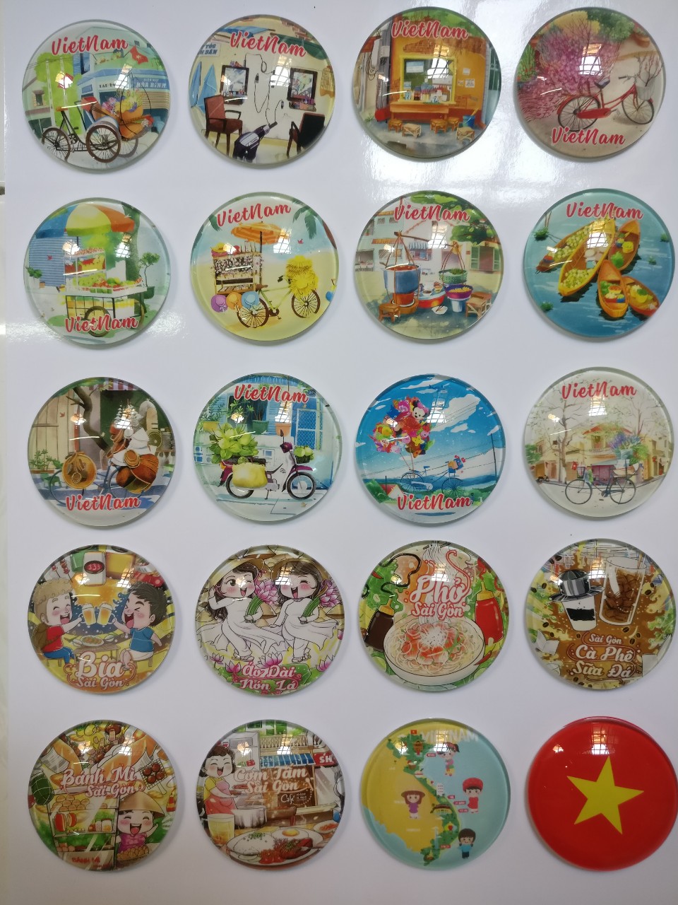 magnet trang tri tu lanh hình ảnh vẽ dặc trung net viẹt