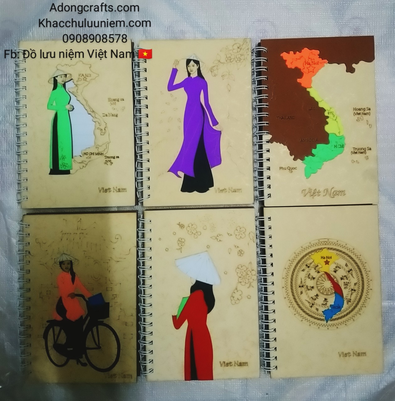 Sổ gỗ tranh viet nam