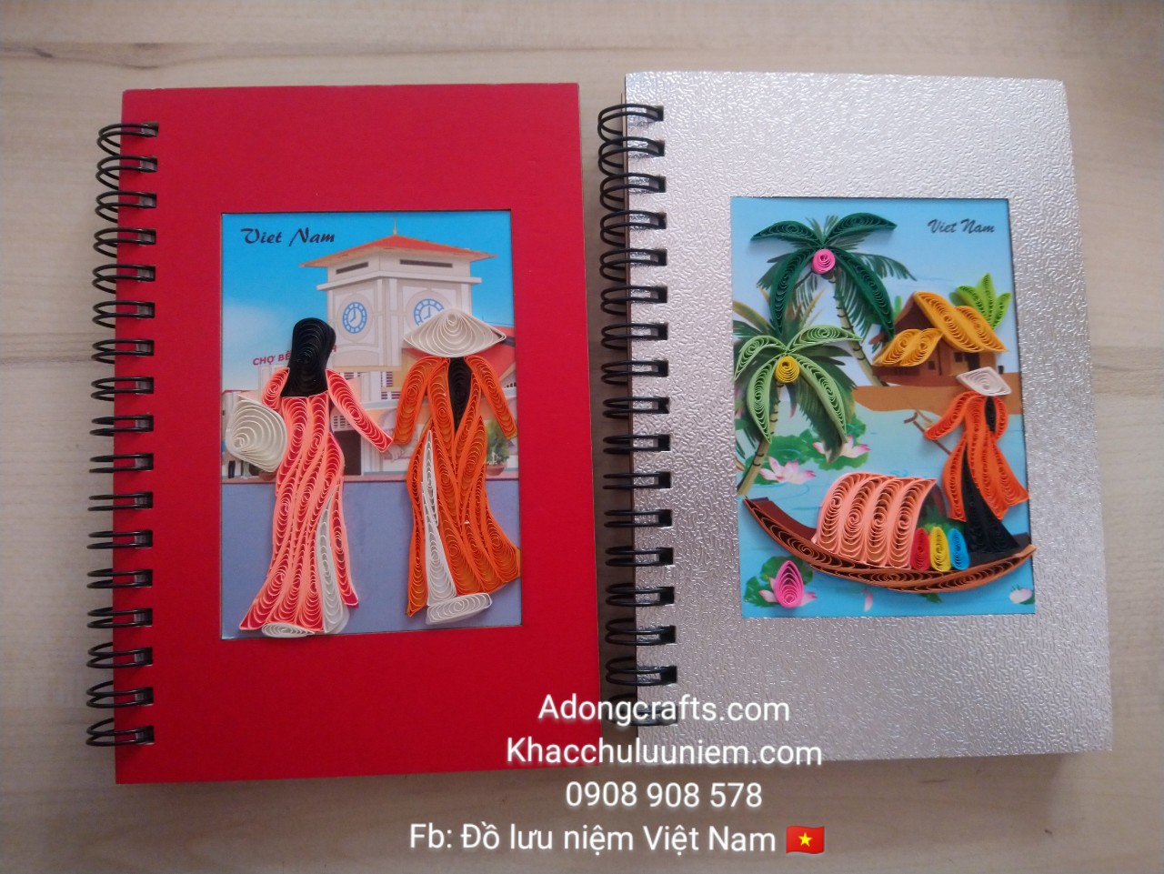 Sổ tranh giấy xoắn việt nam đẹp và y nghia tang bạn be nguoi than nuoc ngoai