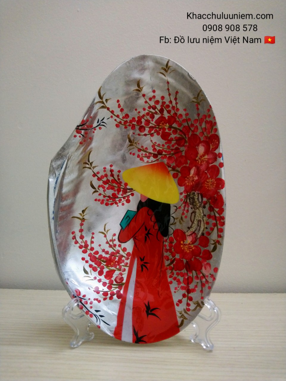 tranh con trai ốc biển thiên nhiên sơn mài