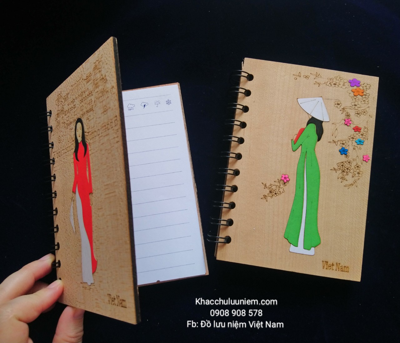 sổ lưu niệm bằng gỗ đẹp và ý nghĩa quà tặng