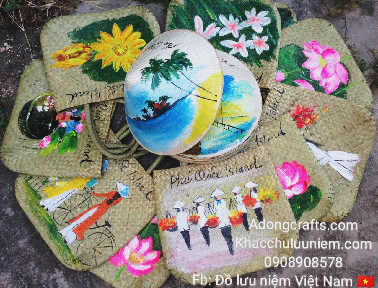 nón coi giỏ cói non la ve