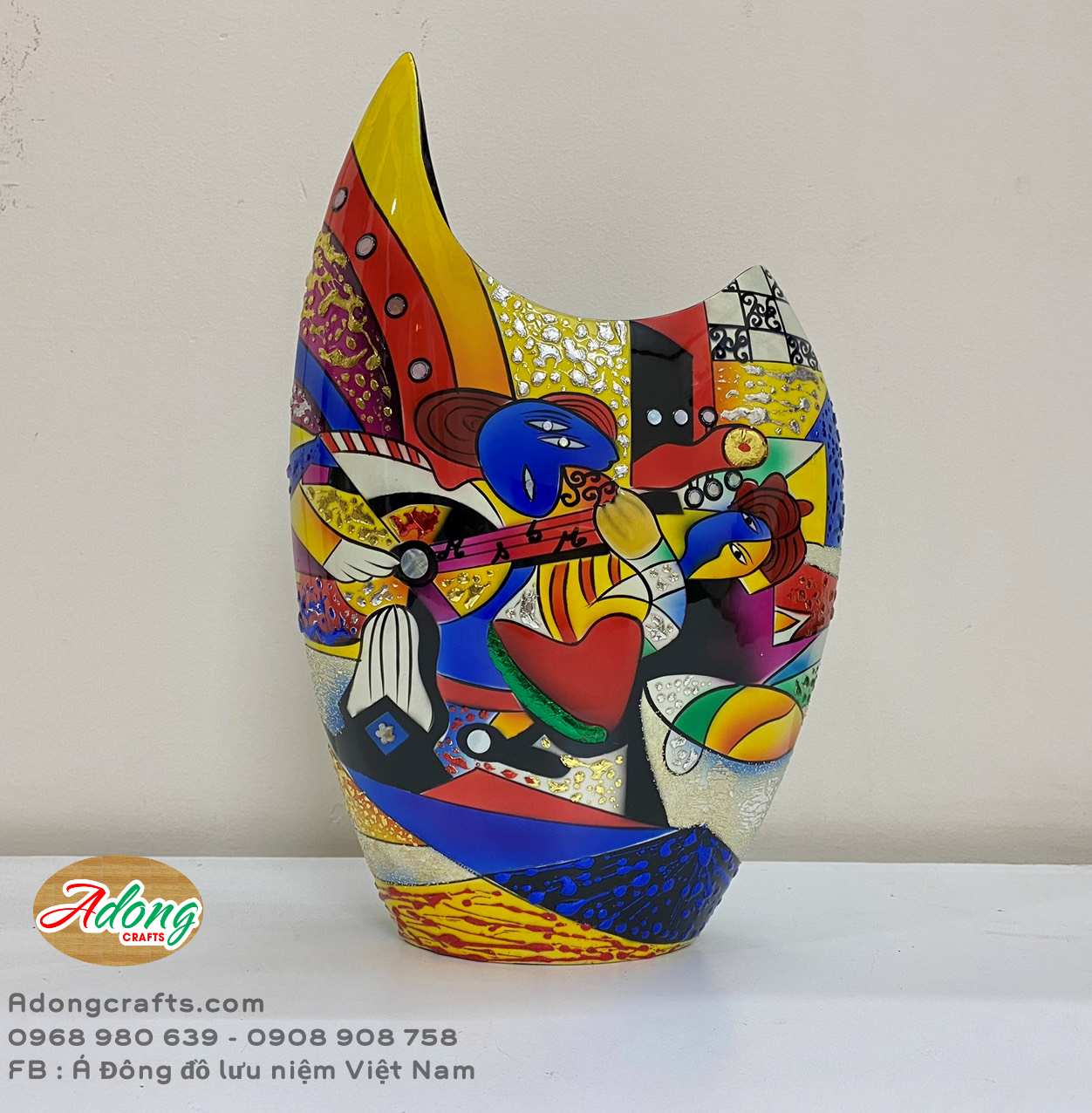 binh trang tri son mai nghe thuat