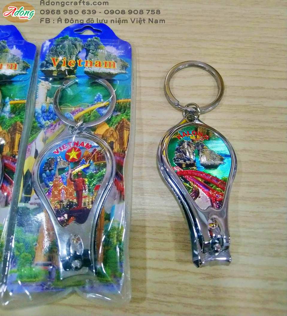 Móc khóa bấm móng, dũa móng có đồ khui nắp chai bằng kim loại - Hình địa danh - Quà Tặng Lưu Niệm Việt Nam
