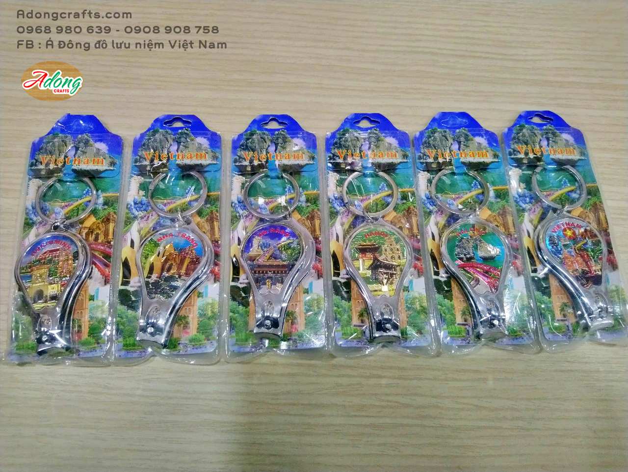 Móc khóa bấm móng, dũa móng có đồ khui nắp chai bằng kim loại - Hình địa danh - Quà Tặng Lưu Niệm Việt Nam