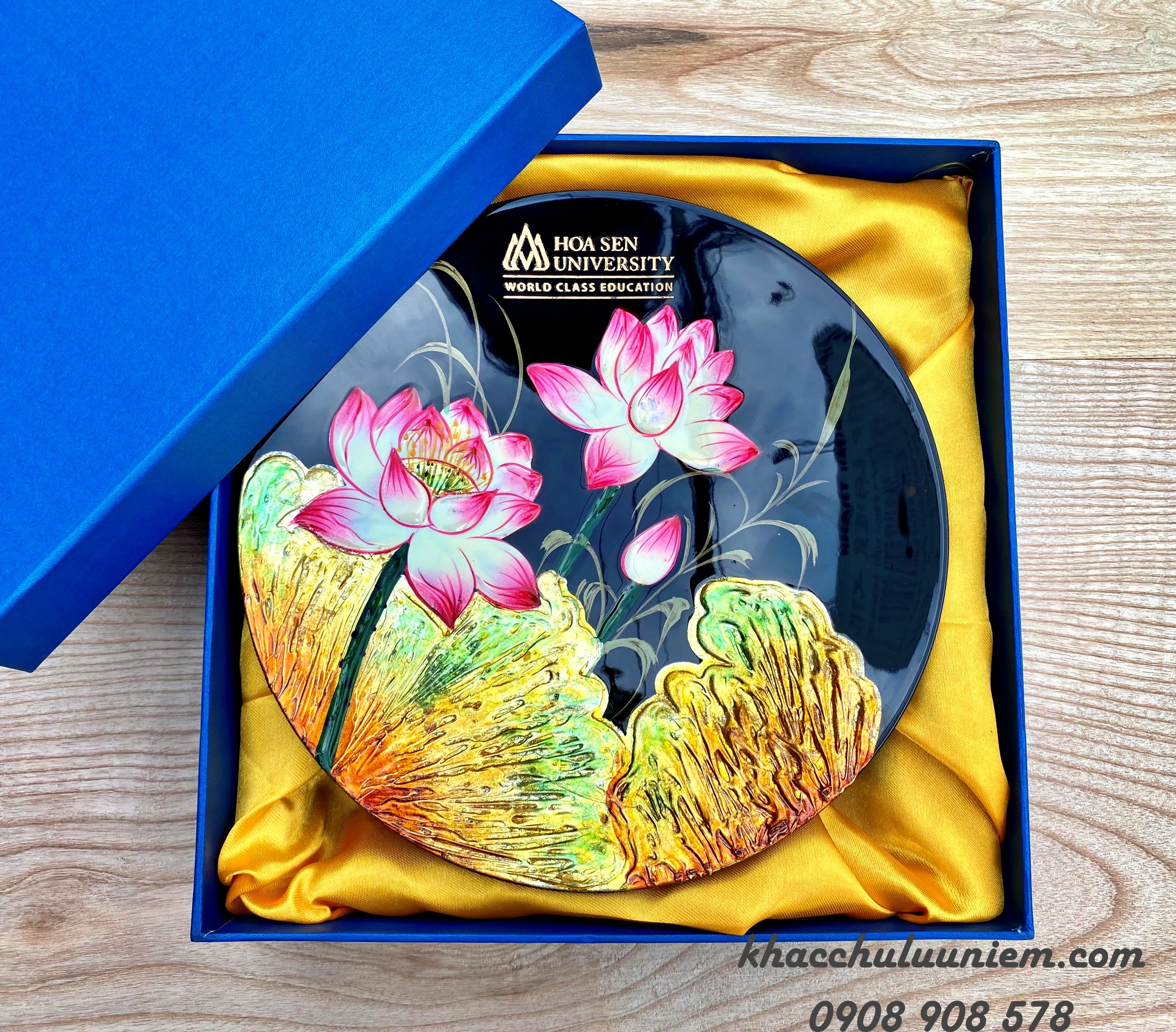 Tranh dia son mai in khac logo theo yeu cau