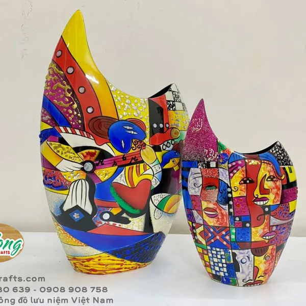 Bình trang trí sơn mài nghệ thuật