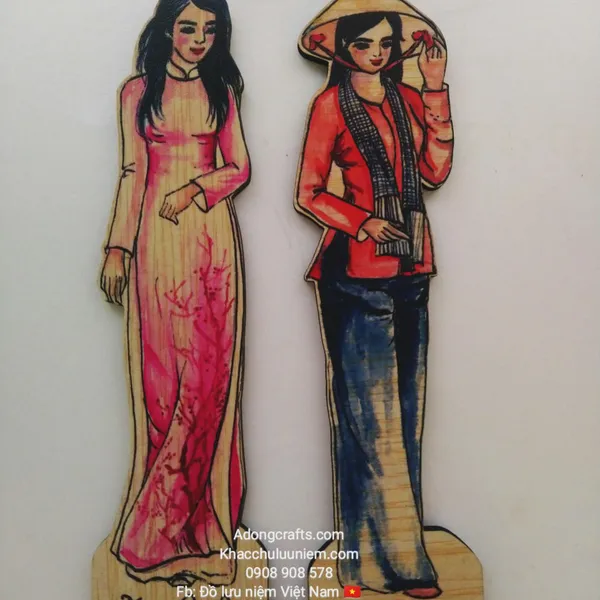 Bookmark cô gái Viêt Nam trong các trang phục dân tộc