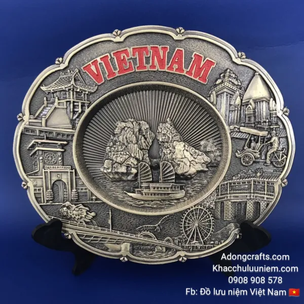 Đĩa kim loại hình thắng cảnh nổi tiếng Việt Nam với địa danh Biển nổi tiếng siêu đẹp