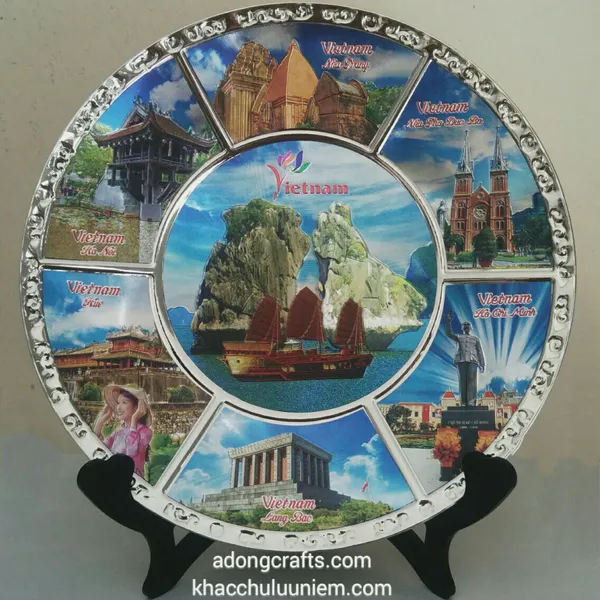 Đĩa sắt các phong cảnh Việt Nam nhiều màu sắc