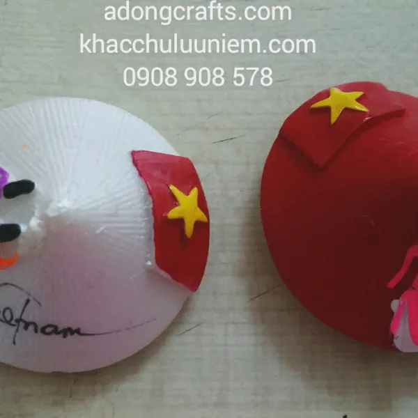 Hít Magnet nón lá có hình lá cờ Việt Nam