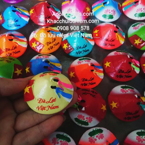 Hit nam châm magnet hinh nón lá in chữ  Đà Lạt