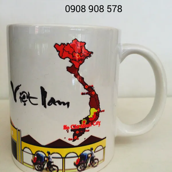 Ly sứ lưu niệm Việt Nam - Màu Trắng