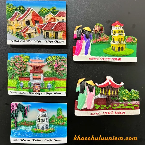Magnet 3D lưu niệm hình Hà Nội chất liệu bột đá poly - Quà tặng lưu niệm Việt Nam